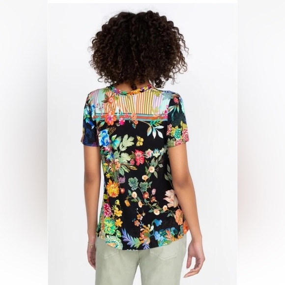 🕊️SOLD🕊️ JW Johnny Was Black Dreamer Swing Top Blouse Tunic Sz S Viscose - Picture 2 of 10